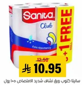Sanita Club Extra Absorbent Paper Towels, 6 pack