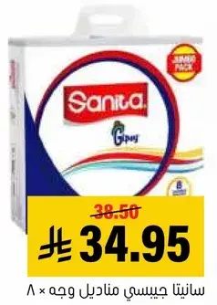Sanita Gipsy Facial Tissues, 8 pack