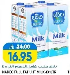NADEC FULL FAT UHT MILK 4X1LTR