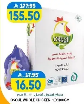 دجاج اصول كامل 10 × 1100 جرام