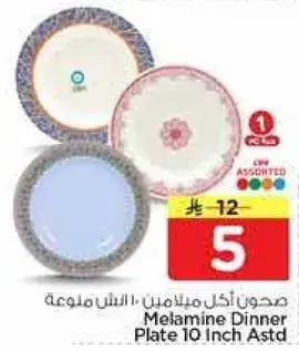 صحن عشاء ميلامين 10 انش ملونه