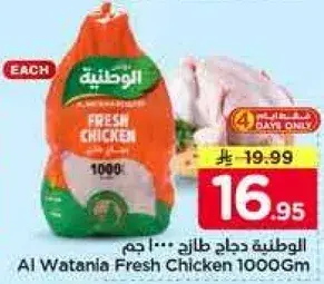 الدجاج الطازج الوطنيه 1000 ج