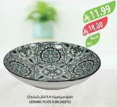 Ceramic plate 8.5in assorted
