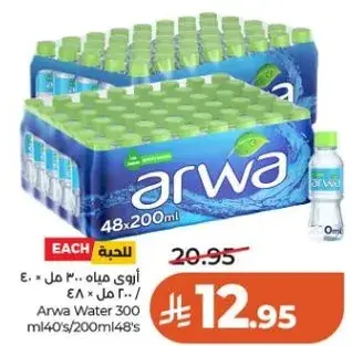 اروي مياه 300 مل × 40 / 200 مل × 48
