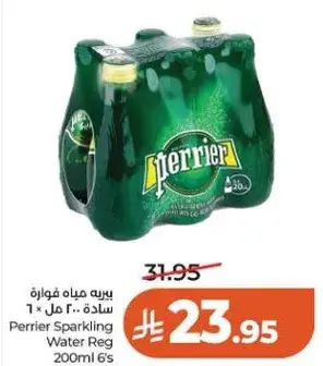 Perrier Sparkling Water Reg 200ml 6's