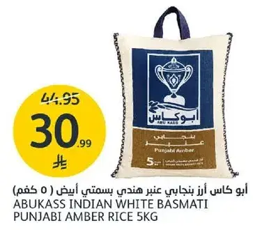 ابو كاس ارز بنجابي عنبر هندي بسمتي ابيض (5 كغم)