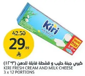 Kiri Fresh Cream and Milk Cheese 3 x 12 Portions