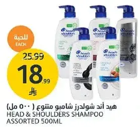 هد اند شولدرز شامبو متنوع 500 مل