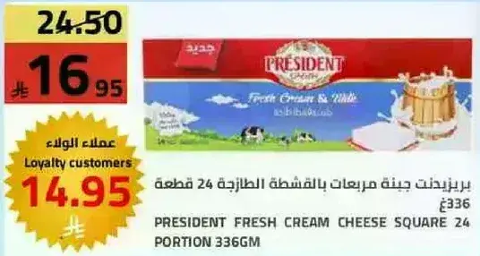 بريندت جبنه مربعات الطازجه 24 قطعه 336 جرام