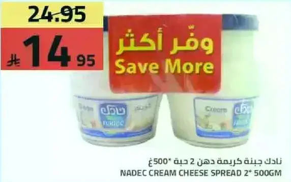 نادك جبنه كريمه دهن 2*500غ
