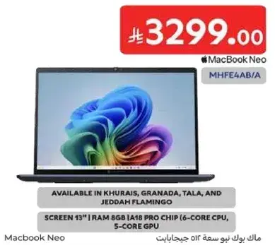 Macbook Neo, 13-inch, 8GB RAM, A18 Pro chip