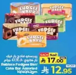 Rabico Fudge Bar Assorted Cake 10x40 gm