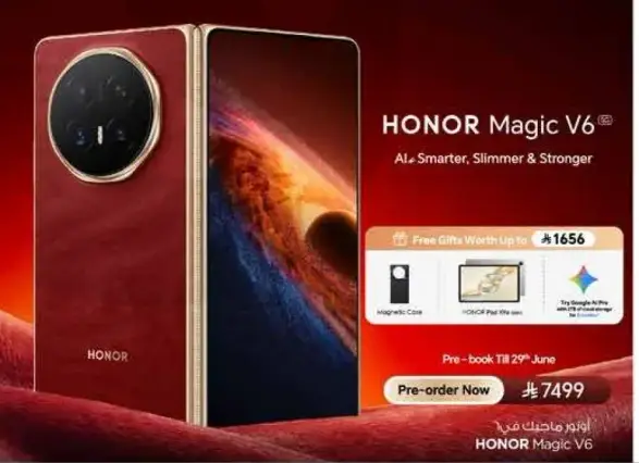 Honor Magic V6, AI Smarter, Slimmer & Stronger.
