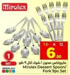 Mirolex Dessert Spoon/Fork 9pc Set