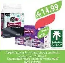 Excellence facial tissue (10 packs)