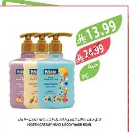 Higeen Creamy Hand & Body Wash 500ml