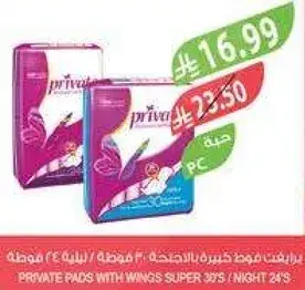 Private Pads with Wings Super 30 Count