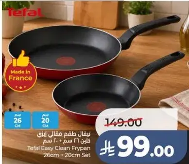 Tefal Easy Clean Frypan 26cm + 20cm Set