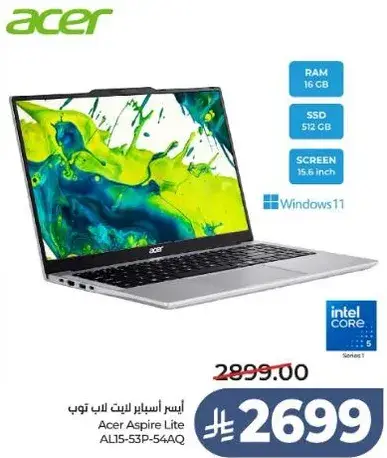 ايسر اسباير لايت سعه 512 جيجابايت