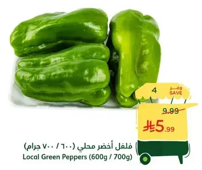 Local Green Peppers (600/700g)