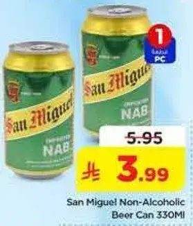 San Miguel Non-Alcoholic Beer Can 330Ml