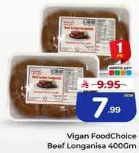 Vigan FoodChoice Beef Longanisa 400gm