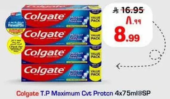 Colgate T.P Maximum Cavity Protection 4x75ml