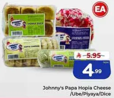Johnny's Papa Hopia Cheese / Ube / Piyaya / Dice