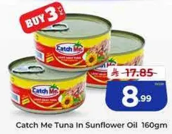 Catch Me Tuna In Sunflower Oil 160gm