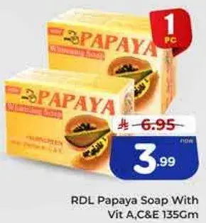 RDL Papaya Soap With Vit A,C&E 135Gm