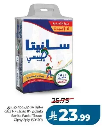 Sanita Facial Tissue Gipsy 2ply 130s 10s