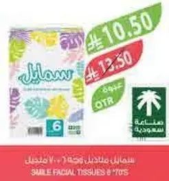 Smile Facial Tissues 6 x 70's