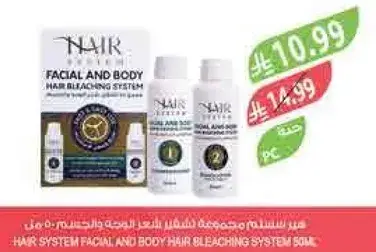 Hair System Facial and Body Hair Bleaching System 50ml