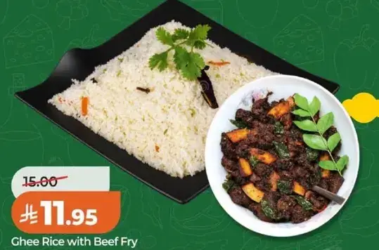 Ghee Rice with Beef Fry