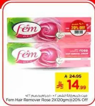 Fem Hair Remover Rose 2X120gm