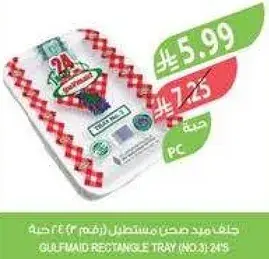 Gulfmaid rectangle tray, pack of 24.
