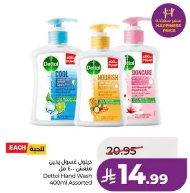 Dettol Hand Wash 400ml Assorted