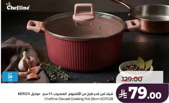 Chefline Diecast Cooking Pot 28cm