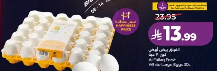 Al Failaq Fresh White Large Eggs 30