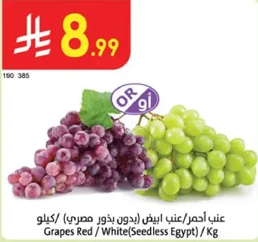 عنب احمر/عنب ابيض (بدون بذور) مصري / كيلو