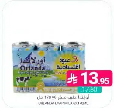 اورلندا حليب مبخر 6×170 مل