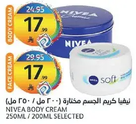 Nivea Body Cream 250ml / 200ml Selected