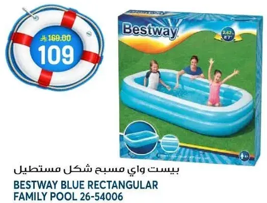 BESTWAY BLUE RECTANGULAR FAMILY POOL