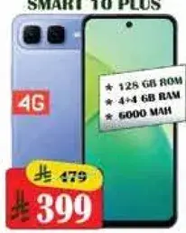 Smart 10 Plus 128 GB ROM, 4 GB RAM