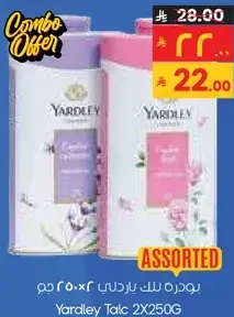Yardley Talc 2X250G Assorted