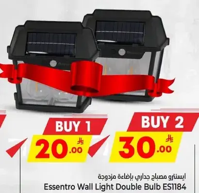 Essentro Wall Light Double Bulb ES1184