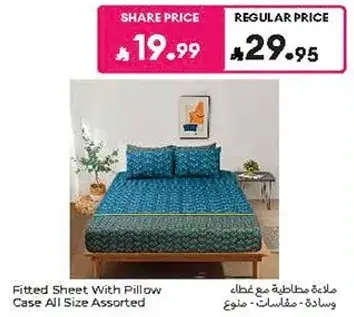 Fitted Sheet With Pillow Case All Size Assorted