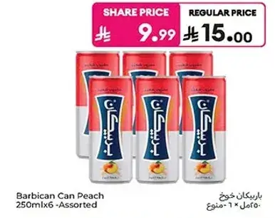 Barbican Can Peach 250ml X6