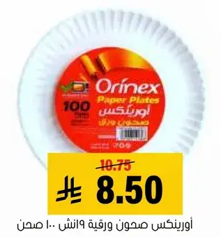 Paper plates, pack of 100.