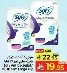 Sofy Antibacterial / Musk Slim Large 28p